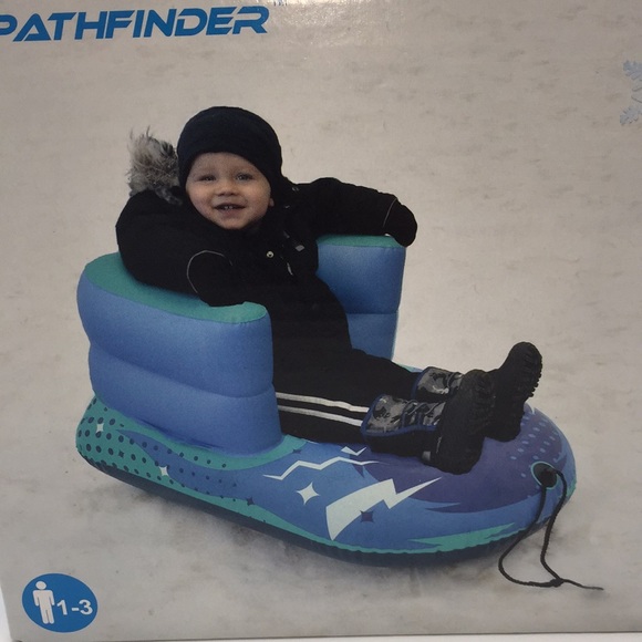 Inflatable Infant Child Baby Sleigh Winter Snow Sled Toboggan - Picture 2 of 8